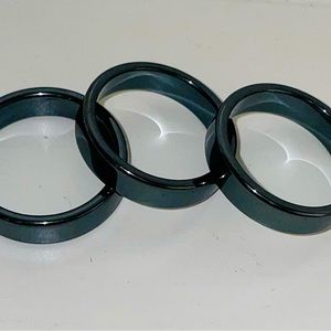Black Hematite Rings NWOT